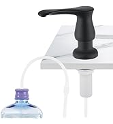 GAGALIFE Kitchen Sink Soap Dispenser Matte Black, Under Sink Soap Dispenser with 40" Silicone Ext...