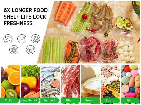 6X Longer Food Shelf Life Lock Freshness