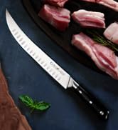 Cutluxe Butcher Knife – 10? Cimeter Breaking Knife – Artisan Series