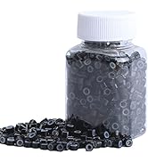 NIACONN 1000pcs Micro link Beads 5mm for Hair Extensions, Silicone Lined Rings Hair Extensions To...