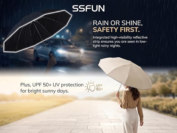 creative ring buckle windproof reinforced umbrella