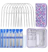 Coopay DPN Double Pointed Knitting Needles Set(2.0-6.0mm), Magic Loop 40 inch Circular Knitting N...