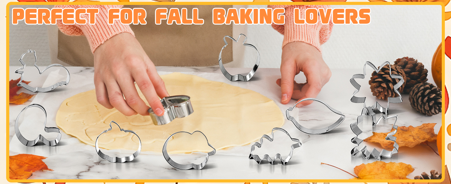9 Pieces Fall Cookie Cutters Set