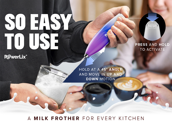 Powerful Handheld Milk Frother With Stand