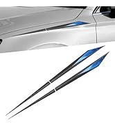 Hugwits 2 PCS Side Doors Blade Car Stickers, Blade Style Car Fender Side Emblem Decals, 3D Fashio...
