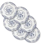 HomeElves Dinner Plates, Ceramic Plates Set of 6, Kitchen Plates Microwave Safe, White Plate Dess...