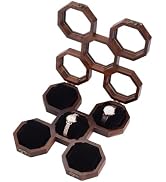 OLYCRAFT 5 Slots Wooden Watch Organizer Visible Window Watch Boxes with 5Pcs Watch Pillow Brown W...