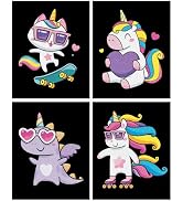 DIAMOND DOTZ Neon Flock Unicorns Diamond Painting Kits for Adults - Colorful Diamond Art Kits a R...