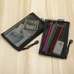 mesh cosmetic bags with zipper