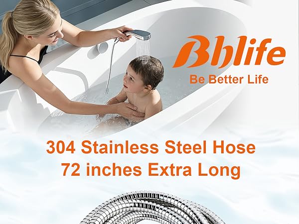 BBLIFE Metal Handheld Shower Head Shower Hose