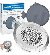 TRAPMATE Shower Drain Hair Catcher, 2.8" Fast Drainage Bathtub Stopper Drain Strainer Kit, Stainl...