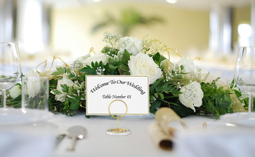 wedding table decoration, table number holder, place card holder, elegant design