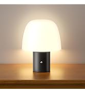 CHLORANTHUS Portable LED Table Lamp, Cordless Desk Lamp Rechargeable, 3-Color Touch Stepless Dimm...