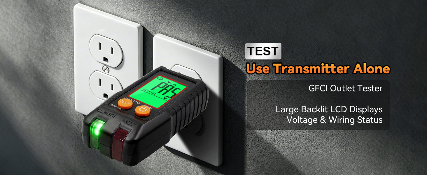 GFCI Outlet Tester with Circuit Breaker Finder