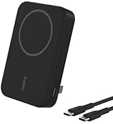 Belkin BoostCharge Pro Wireless Power Bank 10K w/ Qi2, MagSafe Compatible + Built-in Pop-up Kicks...