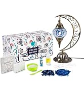 Turkish Mosaic Moon Lamp Making Kit | DIY Colorful Glass Decorative Table Desk Light | Craft Kit ...