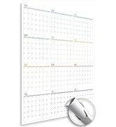 Large Wall Calendar Undated (39 x 27 inches) – Double-Sided Dry Erase Wall Calendar Yearly & Week...