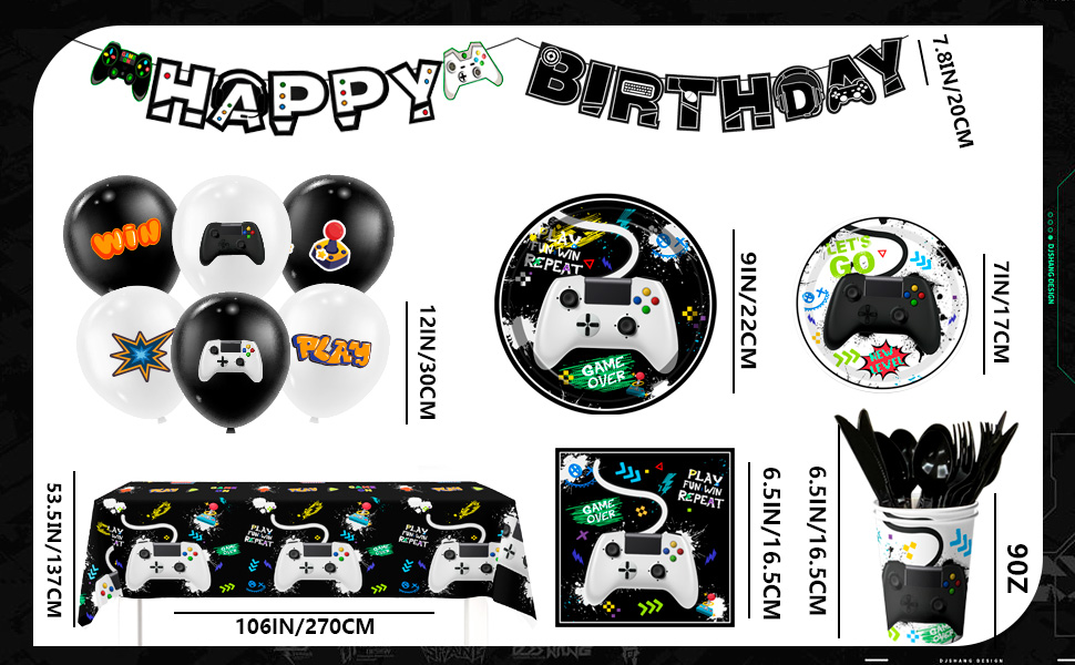 video game birthday party decorations