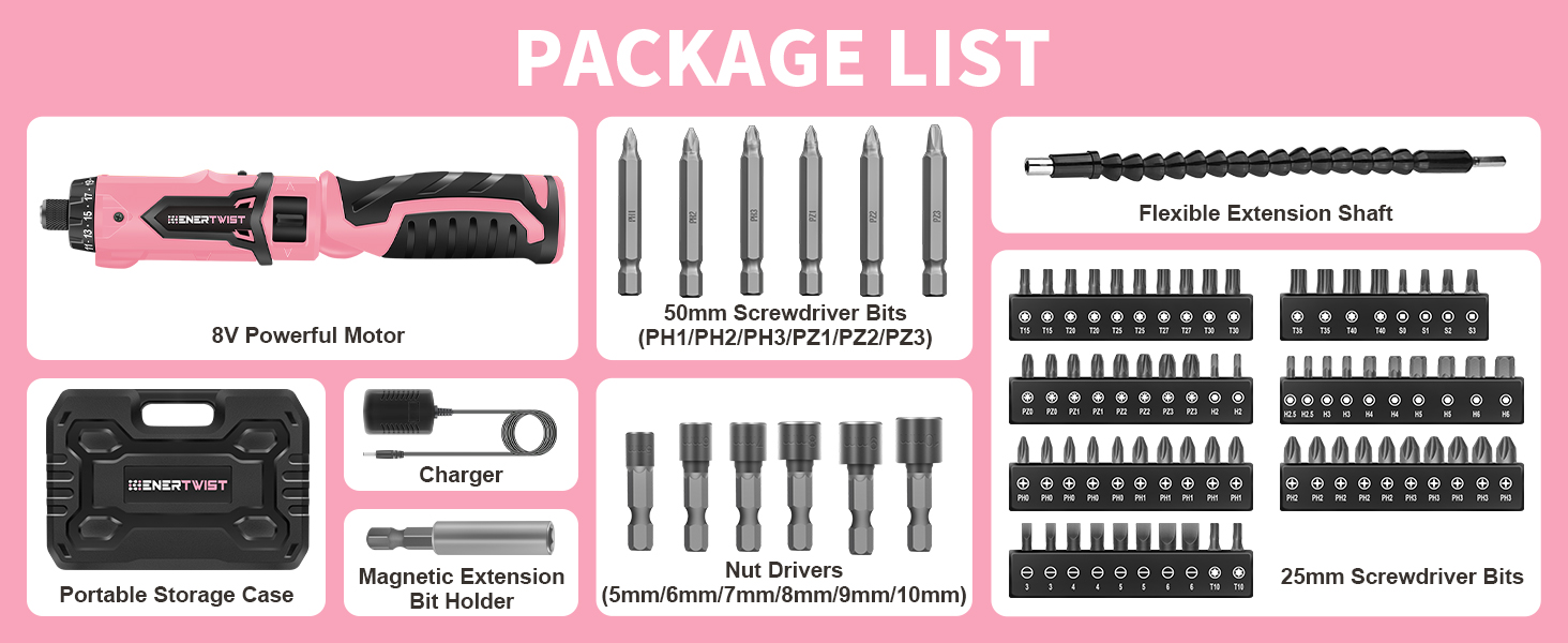 pink cordless screwdriver