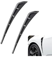 Qurbuns 2 PCS Car Fender Side Vents, ABS Carbon Fiber Spoiler Body Fender Cover, Air Flow Intake ...