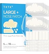 TKTK Hydrocolloid Nose Patches, XL Nose Pore Strips 91 x 48 mm, Large Hydrocolloid Acne Pimple Pa...