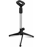5 Core Mic Stand Desk Height Adjustable 7.5 to 12 Inch Table Tripod Mirophone Holder Portable Des...