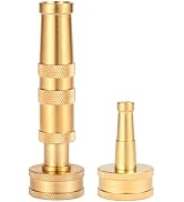 Sanpaint,Solid Brass Heavy Duty Adjustable Twist Hose Nozzle Jet Sweeper Nozzle