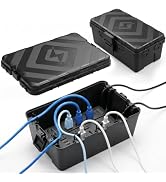 YECAYE Outdoor Electrical Box, IP54Waterproof, Medium & Large 2Pack, Black | Built with a silicon...