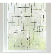 Finnez Frosted Window Film Non-Adhesive, Frosting Privacy Film for Glass Windows, Self Static-Cli...