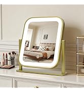 Bearolve Vanity Mirror with Lights, 1500mAH, 10"×9" Makeup Mirror with Lights, Smart Touch with 3...