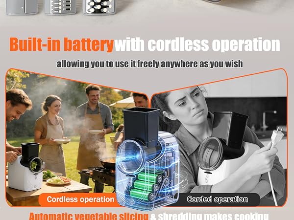Cordless Electric Vegetable Slicer Chopper