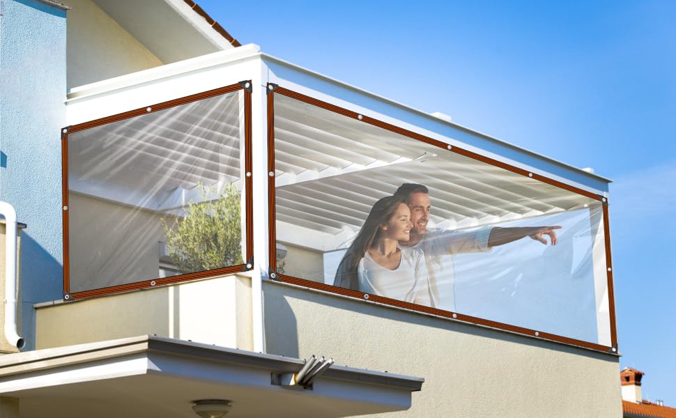 clear tarps with grommets for winter windows