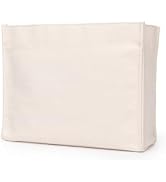 Pure color canvas cosmetic bag ins wind liner travel simple and portable multifunctional storage bag