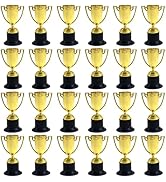 24 Pcs Mini Trophies, 4 Inch Plastic Trophies for Kids, Gold Trophy Award, Participation Trophys ...