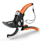 VOTREK Anvil Pruning Shears, 3/4" Cut Capacity Garden Pruner for Dry Stems | Patented Stepless Ha...