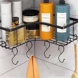 Corner Shower Caddy Hooks
