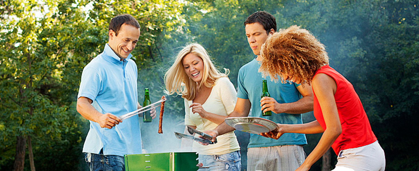 stainless steel BBQ tongs