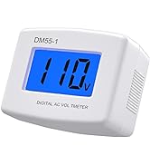 Eversame Flat US Plug AC 80-300V LCD Digital Voltmeter Voltage Measuring Monitor, AC 110V 220V Vo...