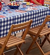 misaya 12 Packs Buffalo Disposable Table Cloth, 54 x 108 Inch Waterproof Plastic Tablecloth, Rect...