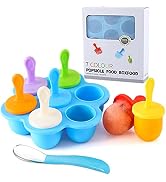 JBYAMUS Silicone Popsicle Molds, Ice Pop Molds, Storage Container for Homemade Food, Kids Ice Cre...