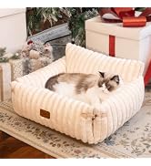 CHEERPALS Cat Couch Bed for Indoor Cats Fluffy Cat Sofa Recliner with Removable Washable Cover Cu...