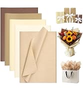 Bobobag 100 Sheets 20"X14" Brown Tissue Paper for Gift Bags, Bulk Gift Wrapping Tissue Paper 5 Co...