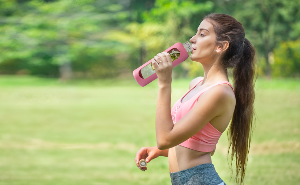 glass water bottles