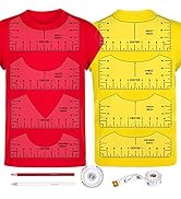 12pcs Tshirt Ruler Guide for Vinyl Alignment, T Shirt Measurement Accessories Tools for Cricut He...