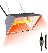 Jaenmsa Chicken Coop Heater 250W,Brooder Heat Lamp for Chickens Coop W/ 2Pcs Infrared Heating Bul...