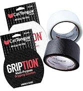 CATTONGUE GRIPS Non-Abrasive Grip Tape Wrap - 2” Thick Heavy-Duty, Waterproof Anti-Slip Tape for ...