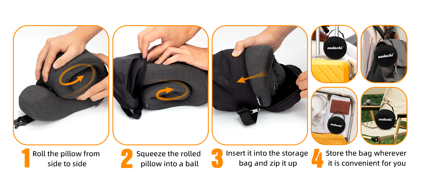 Neck Pillow Airplane Travel Set Pure Memory Foam Travel Neck Plane for Long Flights Essentials