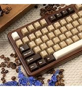 164 Keys PBT Doubleshot Brown Translucent Keycaps Set Cherry Profile Keycaps Set Fit for 60% 65% ...