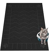 Motsamla Cat Litter Mat, Litter Trapping Mat Soft on Kitty Paws, 47" x 35" Kitten Litter Box Mat ...
