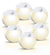 AMIR Newest Mini Motion Sensor Light Battery-Powered, Cordless Stick-on LED Night Light, Wall Lig...